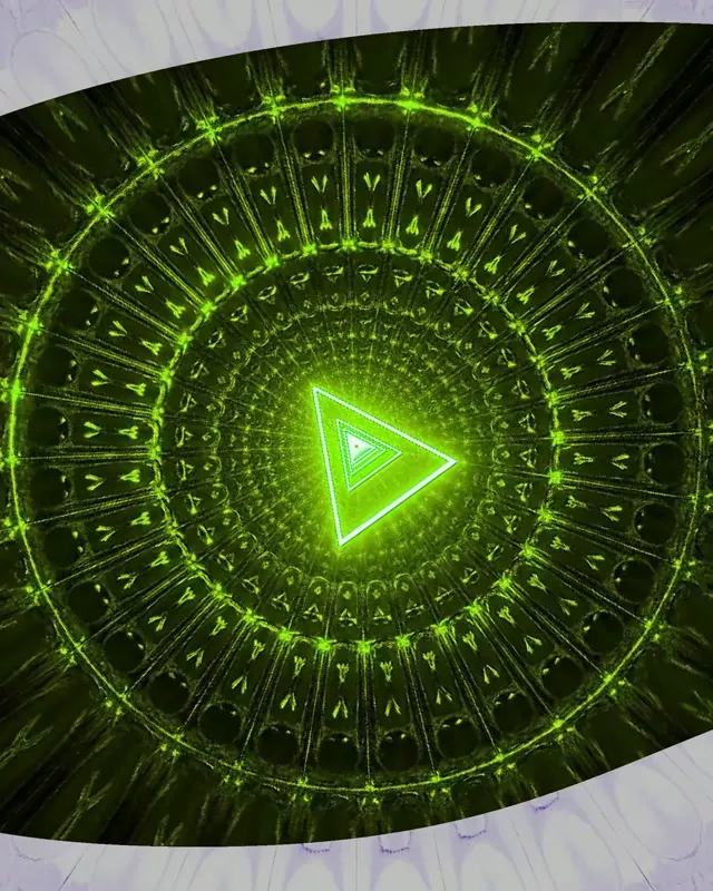 Neon Tunnel Pulsating Triangle Vortex 4:5 Instagram 60fps Screensaver