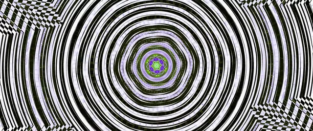 Neon Tunnel Concentric Circles VJ Loop 2.39:1 Cinemascope 60fps Screensaver