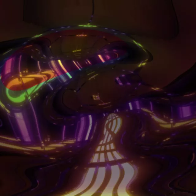 Neon Tunnel VJ Loop 1:1 Square 60fps Screensaver Pulsating Geometric Vortex