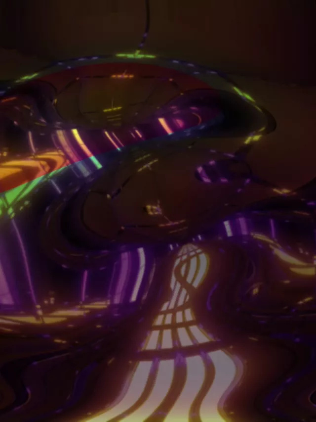 Neon Tunnel VJ Loop 3:4 iPad Portrait 60fps Screensaver Pulsating Colorful Vortex