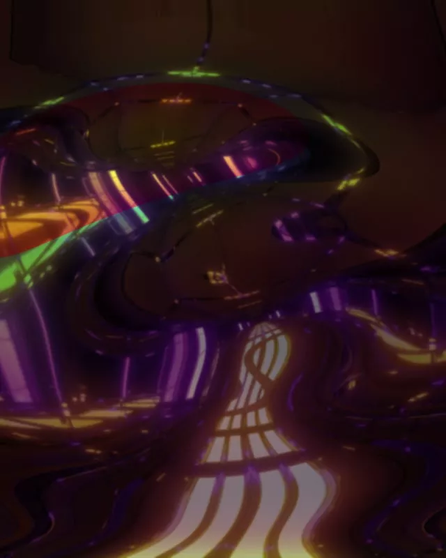 Neon Tunnel Pulsating Vortex Loop 4:5 Instagram 60fps Screensaver