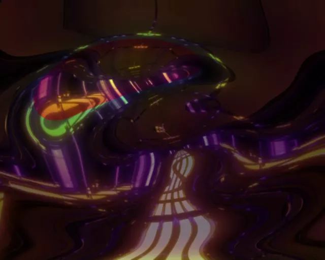 5:4 Industrial Neon Tunnel Spiraling Vortex VJ Loop 60fps Screensaver