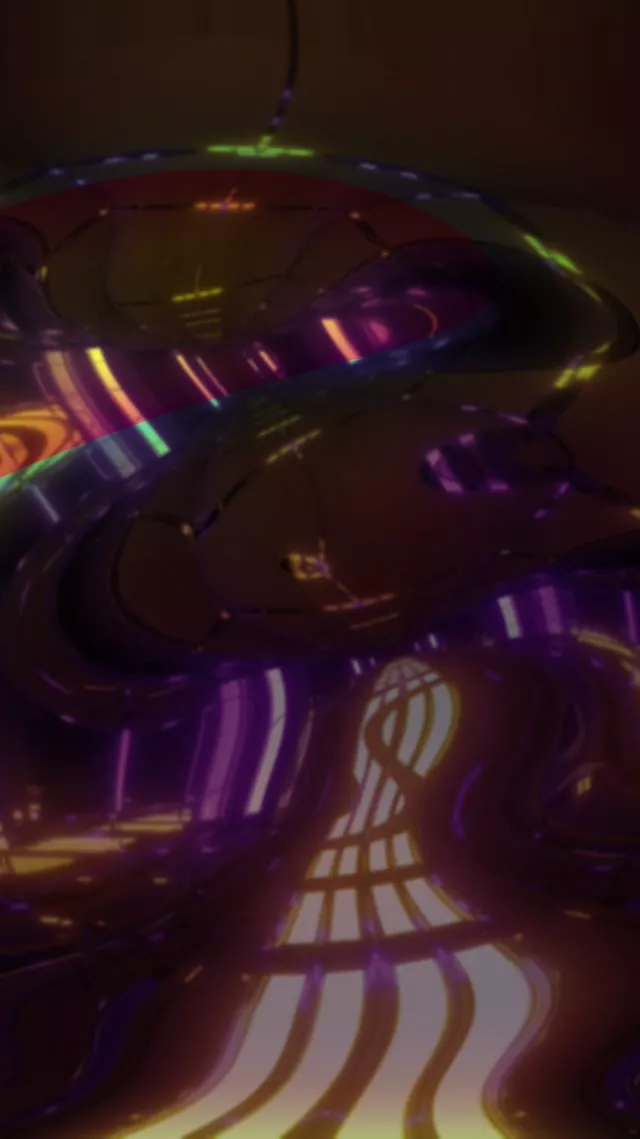 Neon Tunnel VJ Loop 9:16 Reels 60fps Pulsating Striped Screensaver