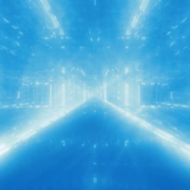 Neon Tunnel VJ Loop 1:1 Square 60fps Screensaver Blue Light