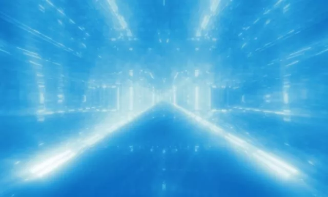Neon Tunnel VJ Loop 60fps Screensaver Blue Light Vortex 5:3 Wide