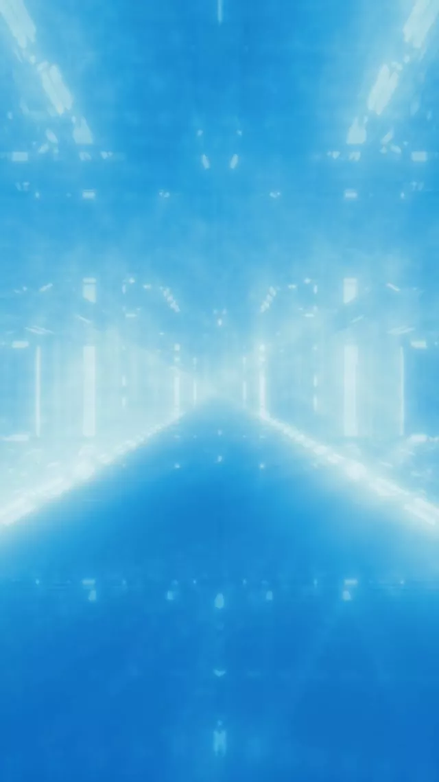 9:16 Reels Neon Tunnel Screensaver | 60fps Blue Light Vortex VJ Loop