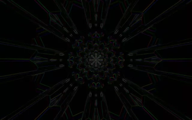 Neon Tunnel Kaleidoscope Vortex - 16:10 Macbook 60fps Screensaver Animation