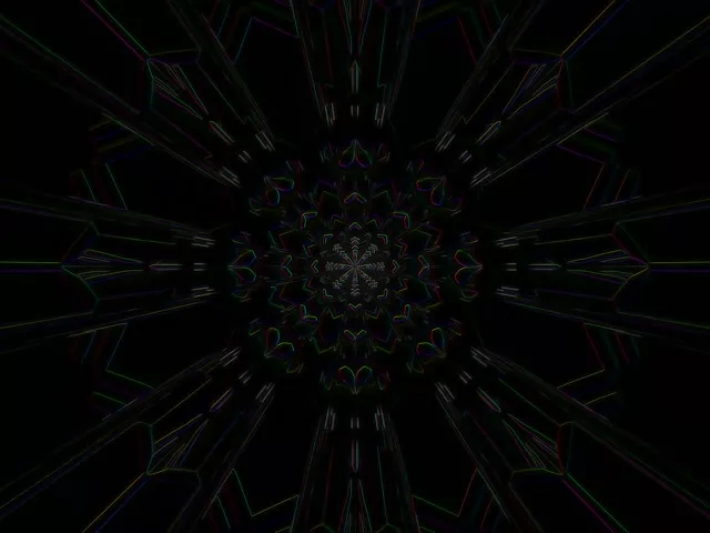 4:3 Classic Neon Tunnel Kaleidoscope Vortex 60fps Screensaver Loop