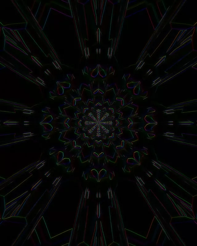 Neon Tunnel Kaleidoscope VJ Loop 4:5 Instagram 60fps Screensaver