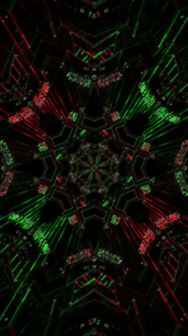 Neon Tunnel Kaleidoscope VJ Loop 9:16 Reels 60fps Screensaver