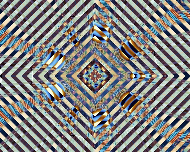 5:4 Industrial Neon Tunnel Geometric Diamond VJ Loop 60fps Screensaver