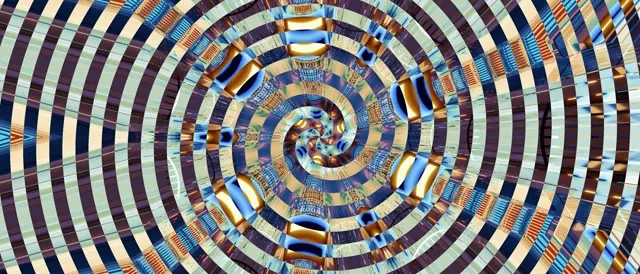 Spiraling Striped Neon Tunnel VJ Loop 21:9 Ultrawide 60fps Screensaver