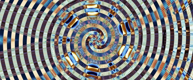 Spiraling Neon Tunnel VJ Loop 60fps 2.39:1 Cinemascope Screensaver