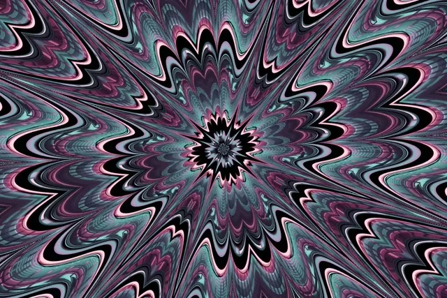 Fractal Kaleidoscope Neon Tunnel VJ Loop 60fps 3:2 Screensaver