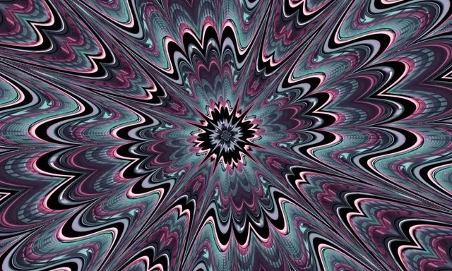 Fractal Kaleidoscope Neon Tunnel VJ Loop 60fps 5:3 Wide Screensaver