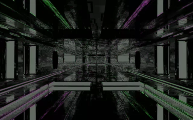 16:10 Macbook Neon Tunnel Screensaver - Purple Green VJ Loop 60fps