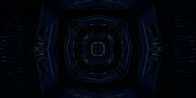 Neon Tunnel VJ Loop 60fps 2:1 Univisium Spiraling Square Vortex Screensaver