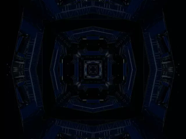 4K Blue Neon Tunnel Vortex VJ Loop 60fps Screensaver