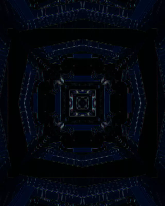 Neon Tunnel Spiraling Square Vortex VJ Loop 4:5 Instagram 60fps Screensaver