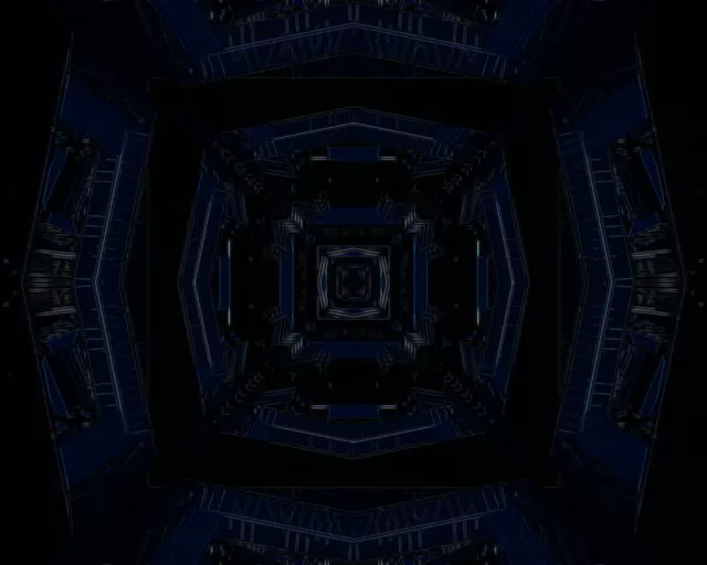 5:4 Industrial Neon Tunnel VJ Loop 60fps Screensaver Blue Vortex