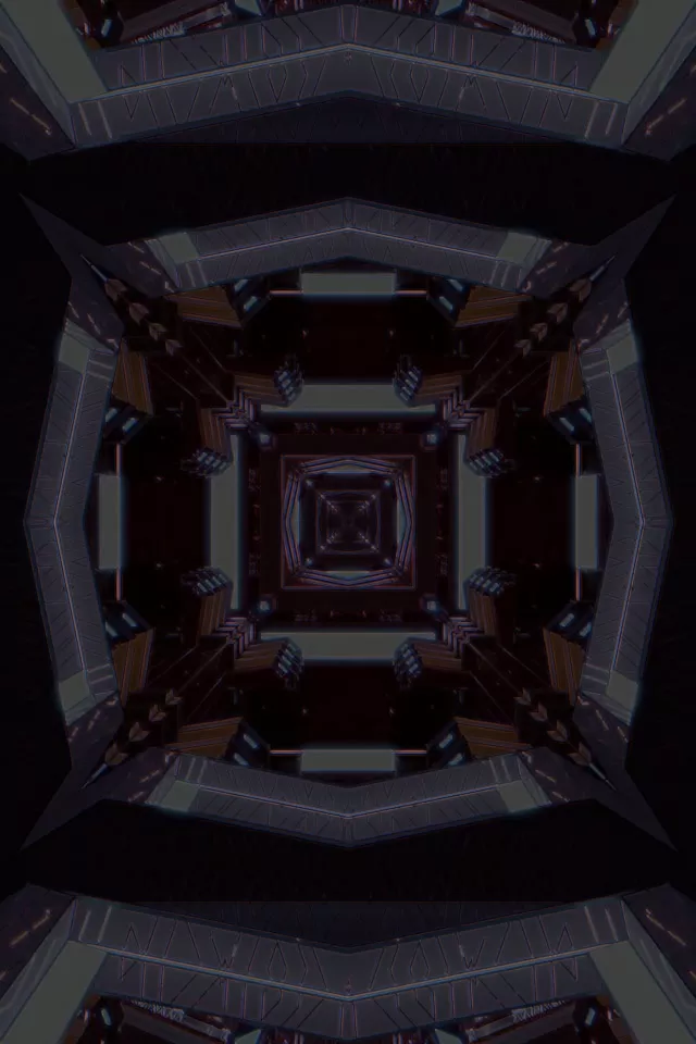 Neon Tunnel Kaleidoscope Vortex 2:3 Portrait 60fps Screensaver Loop