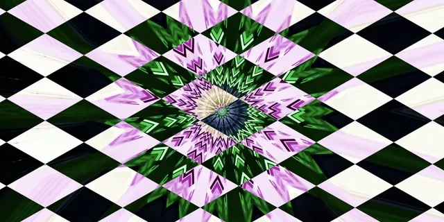 Neon Tunnel Kaleidoscope Burst VJ Loop 2:1 Univisium 60fps Screensaver