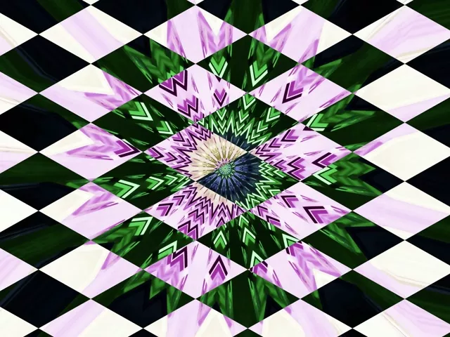 Neon Tunnel Kaleidoscope Vortex 4:3 Classic 60fps Screensaver Loop