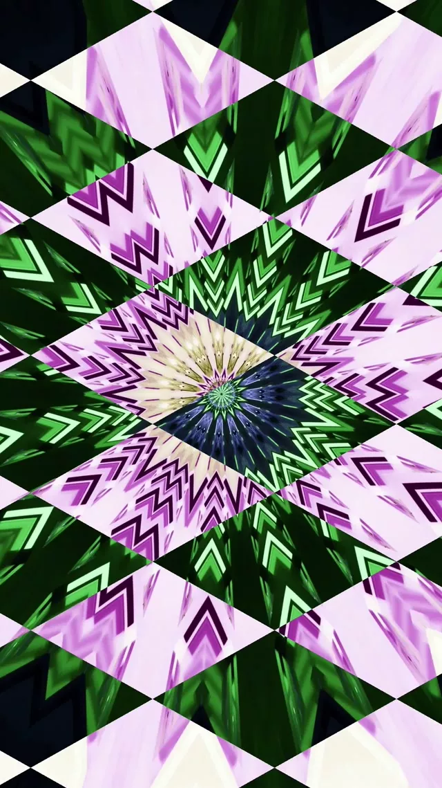 Neon Tunnel Diamond Vortex 9:16 Reels 60fps VJ Loop Screensaver
