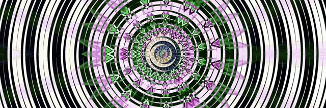 3:1 Triple Wide Neon Tunnel Spiraling Kaleidoscope 60fps Screensaver VJ Loop