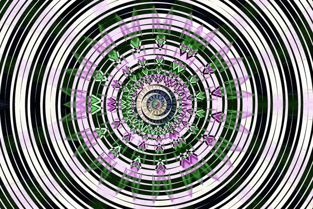 Neon Tunnel Spiraling Kaleidoscope VJ Loop 60fps 3:2 Screensaver