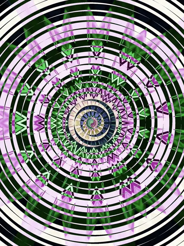 Neon Tunnel Spiraling Kaleidoscope VJ Loop 3:4 iPad 60fps Screensaver