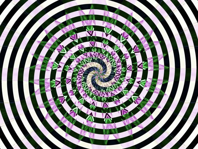 Spiraling Neon Tunnel Kaleidoscope VJ Loop 60fps 4:3 Classic Screensaver