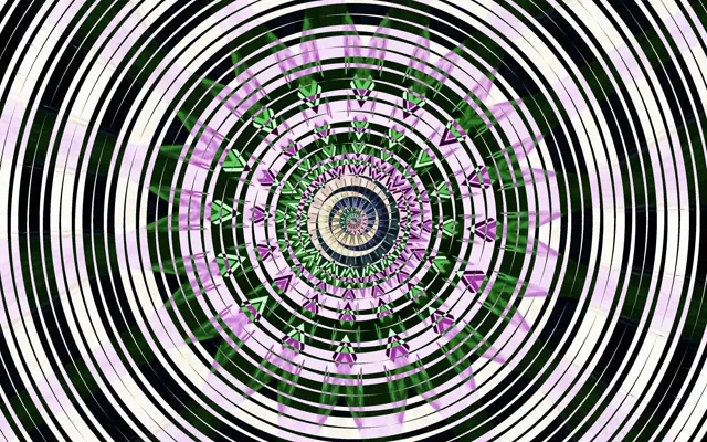 Neon Tunnel Spiraling Kaleidoscope VJ Loop 60fps 16:10 Screensaver