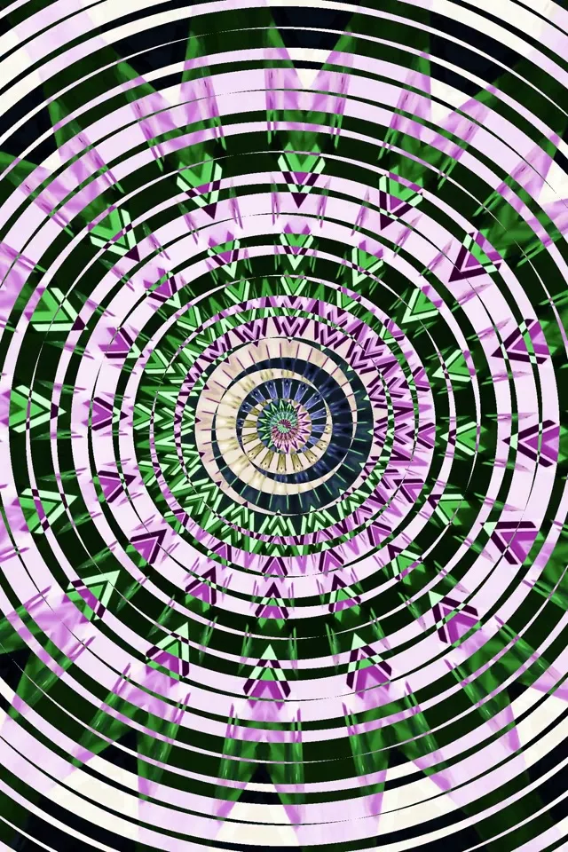 Neon Tunnel VJ Loop 2:3 Portrait 60fps Spiraling Purple Green Screensaver