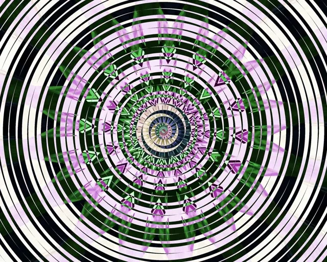 5:4 Industrial Neon Tunnel Spiraling Kaleidoscope VJ Loop 60fps Screensaver