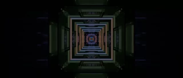 21:9 Ultrawide Neon Tunnel Vj Loop - Geometric Square Vortex 60fps Screensaver