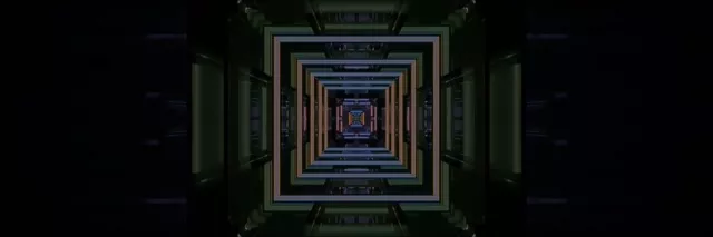 3:1 Triple Wide Neon Tunnel Vj Loop 60fps Screensaver Square Vortex