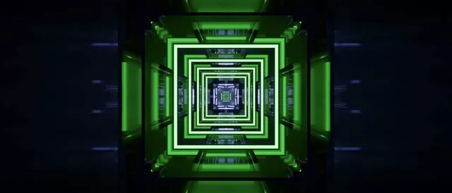 Neon Tunnel VJ Loop 21:9 Ultrawide 60fps Pulsating Square Screensaver