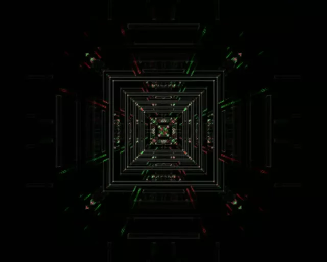 5:4 Industrial Neon Tunnel Vj Loop 60fps Screensaver Geometric Vortex