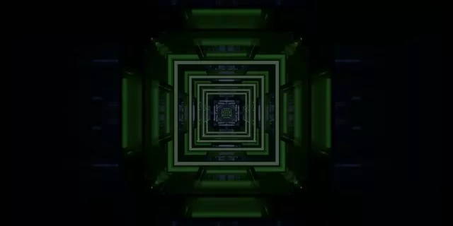 Neon Tunnel Pulsating Square Vortex VJ Loop 60fps 2:1 Screensaver