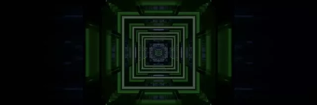 Neon Tunnel Pulsating Square Vortex VJ Loop 60fps 3:1 Screensaver