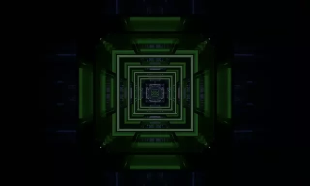 Neon Tunnel Square Vortex VJ Loop 60fps 5:3 Wide Screensaver