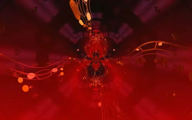 Red Neon Tunnel Pulsating Orb Vortex 16:10 Macbook 60fps Screensaver Loop