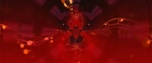 Red Pulsating Neon Tunnel VJ Loop 2.39:1 Cinemascope 60fps Screensaver