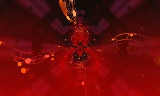 Red Neon Tunnel Pulsating Vortex 5:3 Wide 60fps VJ Loop Screensaver