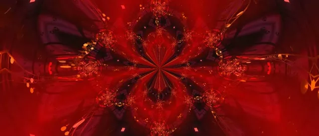 Red Kaleidoscope Neon Tunnel 21:9 Ultrawide 60fps VJ Loop Screensaver