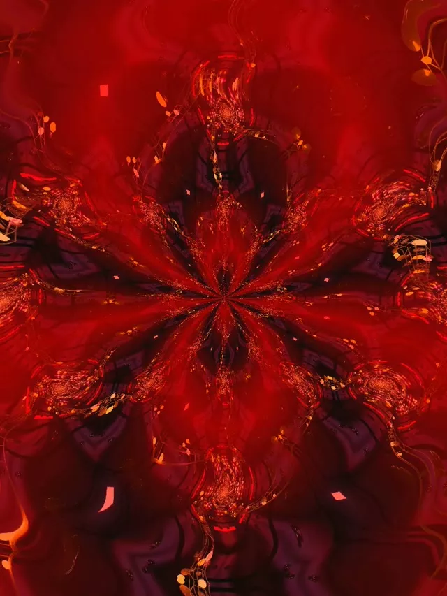 Radiant Red Neon Tunnel Kaleidoscope | 3:4 iPad Portrait 60fps Screensaver VJ Loop