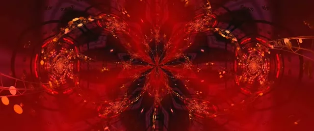 Radiant Red Neon Tunnel Vortex Burst 2.39:1 Cinemascope 60fps Screensaver Loop