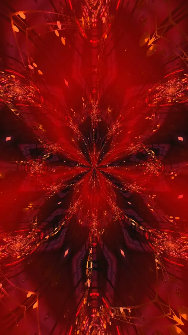 Red Radial Burst Neon Tunnel 9:16 Reels 60fps VJ Loop Screensaver