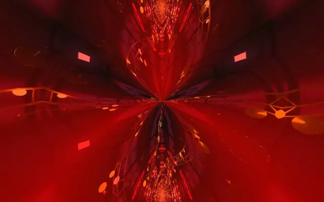 Red Neon Tunnel Vortex | 16:10 Macbook 60fps VJ Loop Screensaver